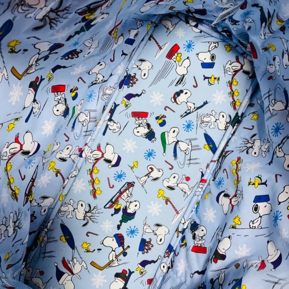 🌹Vera Bradley Large Tote Peanuts Ski Slope Snoopy Gray - Picture 3 of 6